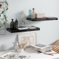 vidaXL Scaffali a Parete 2 pz Nero Lucido 50x23x3,8 cm in MDF vidaXL Scaffali a Parete 2 pz Nero Lucido 50x23x3,8 cm in MDF