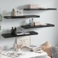 vidaXL Scaffali a Parete 4 pz Nero Lucido 80x23,5x3,8 cm in MDF vidaXL Scaffali a Parete 4 pz Nero Lucido 80x23,5x3,8 cm in MDF