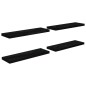 vidaXL Scaffali a Parete 4 pz Nero Lucido 80x23,5x3,8 cm in MDF vidaXL Scaffali a Parete 4 pz Nero Lucido 80x23,5x3,8 cm in MDF