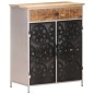 vidaXL Credenza 60x35x75 cm in Legno di Mango Grezzo e Ferro vidaXL Credenza 60x35x75 cm in Legno di Mango Grezzo e Ferro