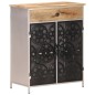 vidaXL Credenza 60x35x75 cm in Legno di Mango Grezzo e Ferro vidaXL Credenza 60x35x75 cm in Legno di Mango Grezzo e Ferro