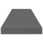 vidaXL Scaffale a Parete Grigio Lucido 80x23,5x3,8 cm in MDF vidaXL Scaffale a Parete Grigio Lucido 80x23,5x3,8 cm in MDF