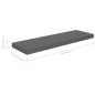 vidaXL Scaffale a Parete Grigio Lucido 80x23,5x3,8 cm in MDF vidaXL Scaffale a Parete Grigio Lucido 80x23,5x3,8 cm in MDF