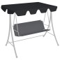 vidaXL Baldacchino per Dondolo Giardino Nero 150/130x105/70 cm