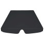 vidaXL Baldacchino per Dondolo Giardino Nero 150/130x105/70 cm