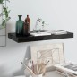 vidaXL Scaffale a Parete Nero Lucido 50x23x3,8 cm in MDF vidaXL Scaffale a Parete Nero Lucido 50x23x3,8 cm in MDF