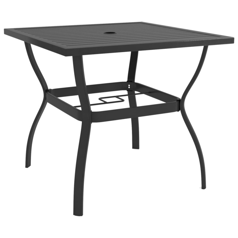 Tavolo da Giardino Antracite 81,5x81,5x72 cm in Acciaio Tavolo da Giardino Antracite 81,5x81,5x72 cm in Acciaio