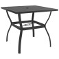 Tavolo da Giardino Antracite 81,5x81,5x72 cm in Acciaio Tavolo da Giardino Antracite 81,5x81,5x72 cm in Acciaio