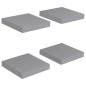 vidaXL Mensole a Muro 4 pz Grigie 23x23,5x3,8 cm in MDF vidaXL Mensole a Muro 4 pz Grigie 23x23,5x3,8 cm in MDF