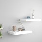vidaXL Scaffali a Parete 2 pz Bianco 40x23x3,8 cm in MDF vidaXL Scaffali a Parete 2 pz Bianco 40x23x3,8 cm in MDF