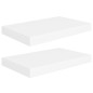 vidaXL Scaffali a Parete 2 pz Bianco 40x23x3,8 cm in MDF vidaXL Scaffali a Parete 2 pz Bianco 40x23x3,8 cm in MDF
