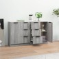 Credenze 2 pz Grigio Sonoma 60x30x70 cm in Legno Multistrato Credenze 2 pz Grigio Sonoma 60x30x70 cm in Legno Multistrato