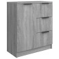 Credenze 2 pz Grigio Sonoma 60x30x70 cm in Legno Multistrato Credenze 2 pz Grigio Sonoma 60x30x70 cm in Legno Multistrato