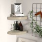 vidaXL Scaffali Angolari a Parete 2 pz Rovere 25x25x3,8 cm MDF