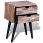 vidaXL Comodino con 2 Cassetti in Legno di Recupero di Teak vidaXL Comodino con 2 Cassetti in Legno di Recupero di Teak