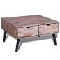 vidaXL Tavolino per Caffè con 4 Cassetti in Legno di Teak di Recupero vidaXL Tavolino per Caffè con 4 Cassetti in Legno di Teak di Recupero