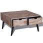 vidaXL Tavolino per Caffè con 4 Cassetti in Legno di Teak di Recupero vidaXL Tavolino per Caffè con 4 Cassetti in Legno di Teak di Recupero