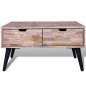 vidaXL Tavolino per Caffè con 4 Cassetti in Legno di Teak di Recupero vidaXL Tavolino per Caffè con 4 Cassetti in Legno di Teak di Recupero