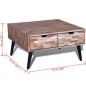 vidaXL Tavolino per Caffè con 4 Cassetti in Legno di Teak di Recupero vidaXL Tavolino per Caffè con 4 Cassetti in Legno di Teak di Recupero