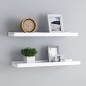 vidaXL Mensole con Sporgenza 2 pz Bianche 60x9x3 cm MDF