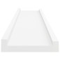 vidaXL Mensole con Sporgenza 2 pz Bianche 60x9x3 cm MDF