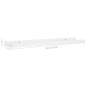 vidaXL Mensole con Sporgenza 2 pz Bianche 60x9x3 cm MDF