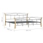 vidaXL Giroletto Nero in Metallo 200x200 cm vidaXL Giroletto Nero in Metallo 200x200 cm