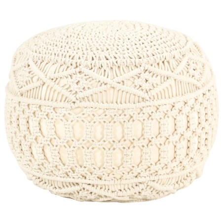 vidaXL Pouf Lavorato a Mano in Macramé 45x30 cm in Cotone 