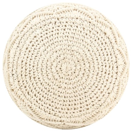vidaXL Pouf Lavorato a Mano in Macramé 45x30 cm in Cotone 