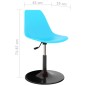 324193 vidaXL Swivel Dining Chairs 2 pcs Blue PP 324193 vidaXL Swivel Dining Chairs 2 pcs Blue PP