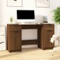 Scrivania con Mobile Laterale Rovere Marrone Legno Multistrato Scrivania con Mobile Laterale Rovere Marrone Legno Multistrato