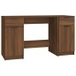 Scrivania con Mobile Laterale Rovere Marrone Legno Multistrato Scrivania con Mobile Laterale Rovere Marrone Legno Multistrato