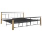 vidaXL Giroletto in Metallo e Legno Massello di Rovere 200x200 cm vidaXL Giroletto in Metallo e Legno Massello di Rovere 200x200 cm