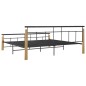 vidaXL Giroletto in Metallo e Legno Massello di Rovere 200x200 cm vidaXL Giroletto in Metallo e Legno Massello di Rovere 200x200 cm