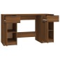 Scrivania con Mobile Laterale Rovere Marrone Legno Multistrato Scrivania con Mobile Laterale Rovere Marrone Legno Multistrato