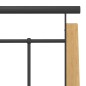 vidaXL Giroletto in Metallo e Legno Massello di Rovere 180x200 cm vidaXL Giroletto in Metallo e Legno Massello di Rovere 180x200 cm