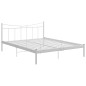 vidaXL Giroletto Bianco in Metallo 140x200 cm vidaXL Giroletto Bianco in Metallo 140x200 cm