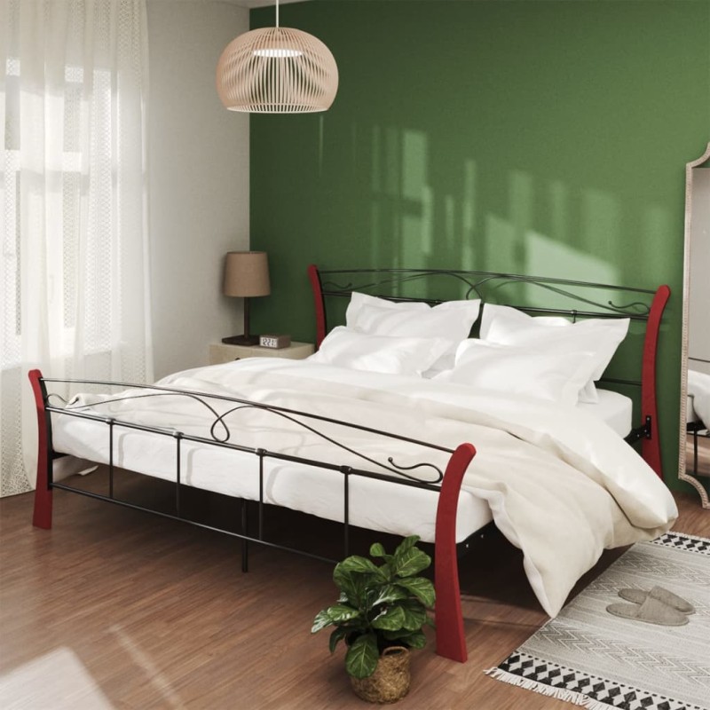 vidaXL Giroletto Nero in Metallo 200x200 cm vidaXL Giroletto Nero in Metallo 200x200 cm