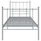 vidaXL Giroletto Grigio in Metallo 100x200 cm vidaXL Giroletto Grigio in Metallo 100x200 cm