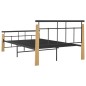 vidaXL Giroletto in Metallo e Legno Massello di Rovere 120x200 cm