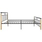vidaXL Giroletto in Metallo e Legno Massello di Rovere 160x200 cm vidaXL Giroletto in Metallo e Legno Massello di Rovere 160x200 cm