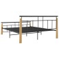 vidaXL Giroletto in Metallo e Legno Massello di Rovere 160x200 cm vidaXL Giroletto in Metallo e Legno Massello di Rovere 160x200 cm