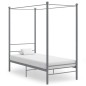 vidaXL Letto a Baldacchino Grigio in Metallo 90x200 cm vidaXL Letto a Baldacchino Grigio in Metallo 90x200 cm