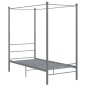 vidaXL Letto a Baldacchino Grigio in Metallo 90x200 cm vidaXL Letto a Baldacchino Grigio in Metallo 90x200 cm