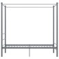 vidaXL Letto a Baldacchino Grigio in Metallo 90x200 cm vidaXL Letto a Baldacchino Grigio in Metallo 90x200 cm