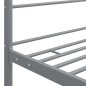 vidaXL Letto a Baldacchino Grigio in Metallo 90x200 cm vidaXL Letto a Baldacchino Grigio in Metallo 90x200 cm