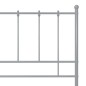 vidaXL Giroletto Grigio in Metallo 160x200 cm vidaXL Giroletto Grigio in Metallo 160x200 cm