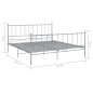 vidaXL Giroletto Grigio in Metallo 160x200 cm vidaXL Giroletto Grigio in Metallo 160x200 cm
