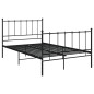 vidaXL Giroletto Nero in Metallo 120x200 cm vidaXL Giroletto Nero in Metallo 120x200 cm