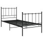 vidaXL Giroletto Nero in Metallo 100x200 cm vidaXL Giroletto Nero in Metallo 100x200 cm